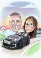 BMW COUPLE CARICATURESMALL